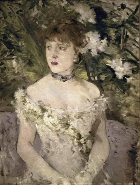 Framed Print : MORISOT, Berthe (1841-1895). Young girl in a Framed Print : MORISOT, Berthe (1841-1895). Young girl in a