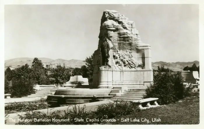 Framed Print : Mormon Battalion Monument - Salt Lake City, Utah, USA Framed Print : Mormon Battalion Monument - Salt Lake City, Utah, USA