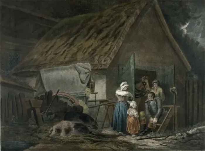 Framed Print : Morning or the Higlers preparing for market Framed Print : Morning or the Higlers preparing for market