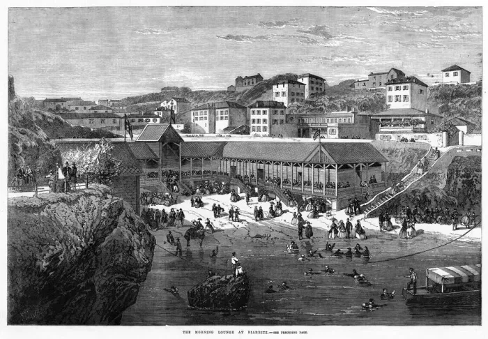 Framed Print : The morning lounge at Biarritz Framed Print : The morning lounge at Biarritz