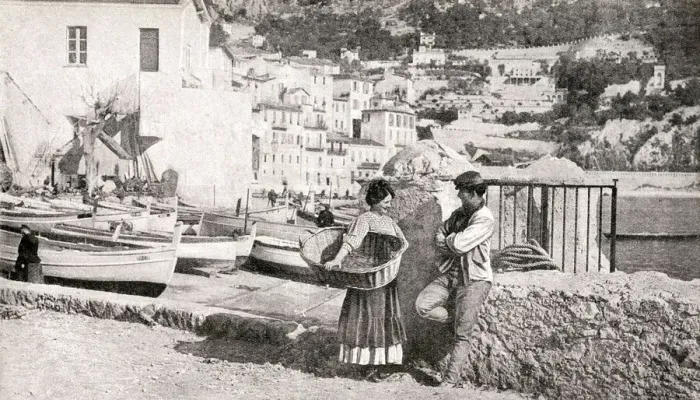 Framed Print : Morning scene, Villefranche-sur-Mer, Alpes-Maritimes, France Framed Print : Morning scene, Villefranche-sur-Mer, Alpes-Maritimes, France
