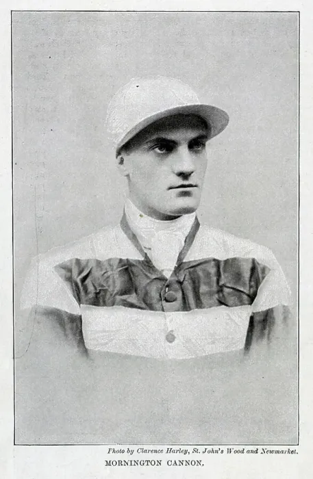 Framed Print : Mornington Cannon, jockey, sporting portrait in racing silks Framed Print : Mornington Cannon, jockey, sporting portrait in racing silks