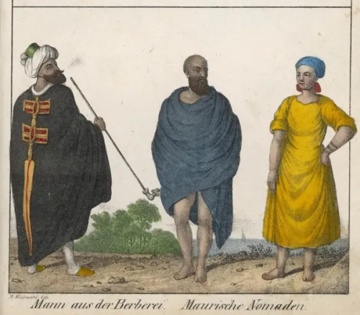 Framed Print : Moroccan Men and Woman Framed Print : Moroccan Men and Woman