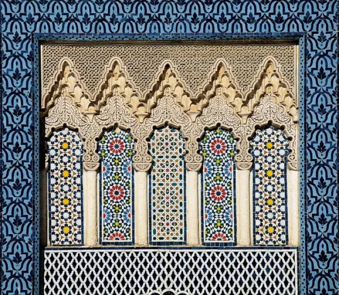 Framed Print : MOROCCO. Fes. Royal Palace. Decoration of the main door of the Royal Palace Framed Print : MOROCCO. Fes. Royal Palace. Decoration of the main door of the Royal Palace