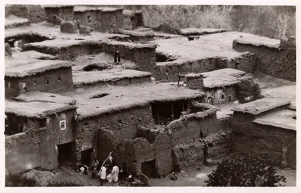 Morocco - Asni - Berber Village of mudbrick houses