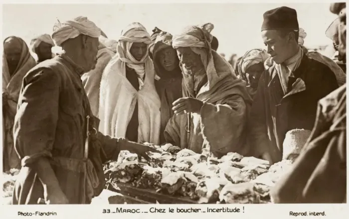 Framed Print : Morocco - With the Butcher - Uncertainty Framed Print : Morocco - With the Butcher - Uncertainty