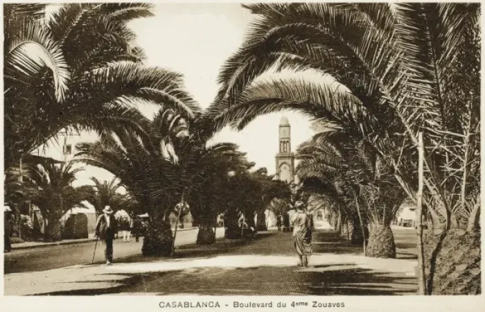 Framed Print : Morocco, Casablanca - Boulevard of the 4th Zouaves