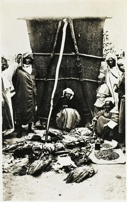 Framed Print : Morocco - Chemist with his stall Framed Print : Morocco - Chemist with his stall