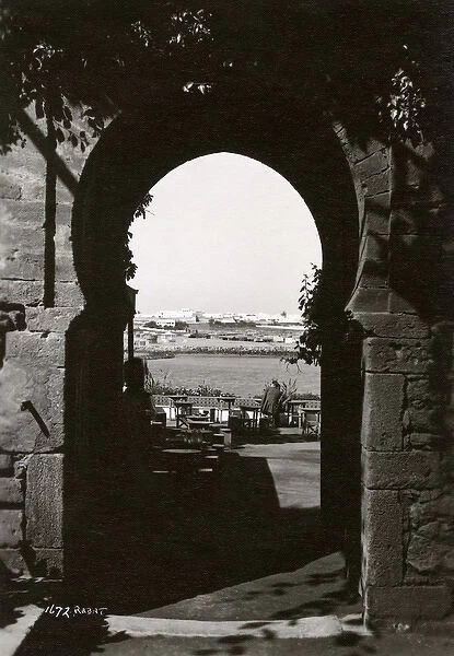 Morocco, North West Africa - Archway and terrace - Rabat