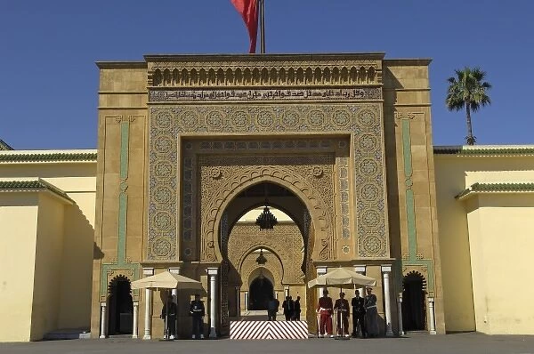 MOROCCO. Rabat. Entrance gate into the Royal