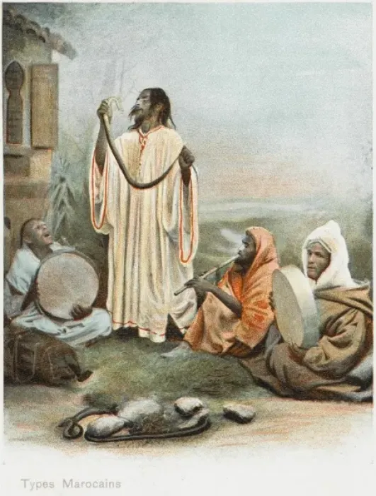 Framed Print : Morocco - Snake Charmer and Musician Framed Print : Morocco - Snake Charmer and Musician