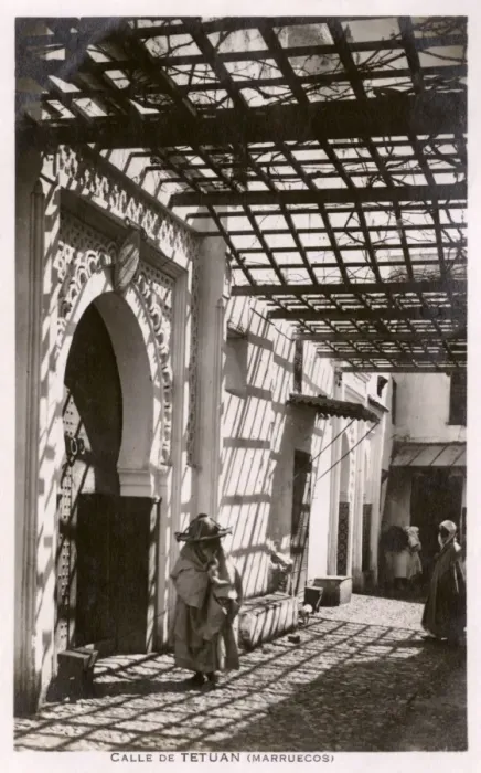 Framed Print : Morocco - During Spanish Protectorate - Street in Tetuan Framed Print : Morocco - During Spanish Protectorate - Street in Tetuan