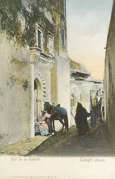 Morocco - Street alongside the Kasbah, Tangier