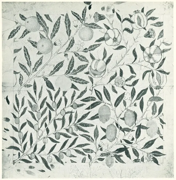 Framed Print : Morris Four Fruits Wallpaper Framed Print : Morris Four Fruits Wallpaper