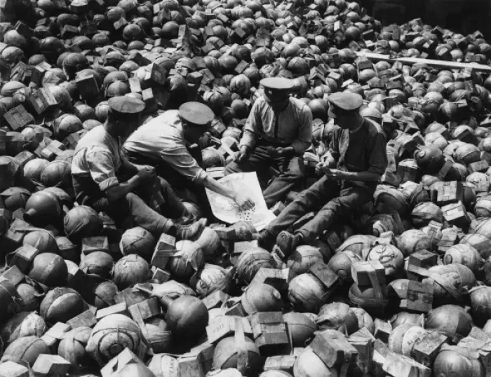 Framed Print : Mortar pile 1916 Framed Print : Mortar pile 1916