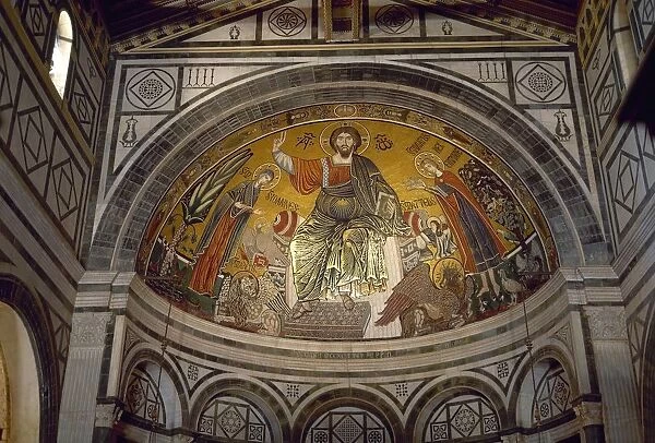 Mosaic depicting Christ with the Virgin and Saint Minias. 13