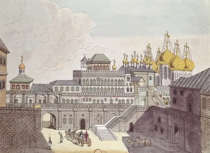 Framed Print : Moscow. Tsars Palace in the Kremlin, 19th c Framed Print : Moscow. Tsars Palace in the Kremlin, 19th c