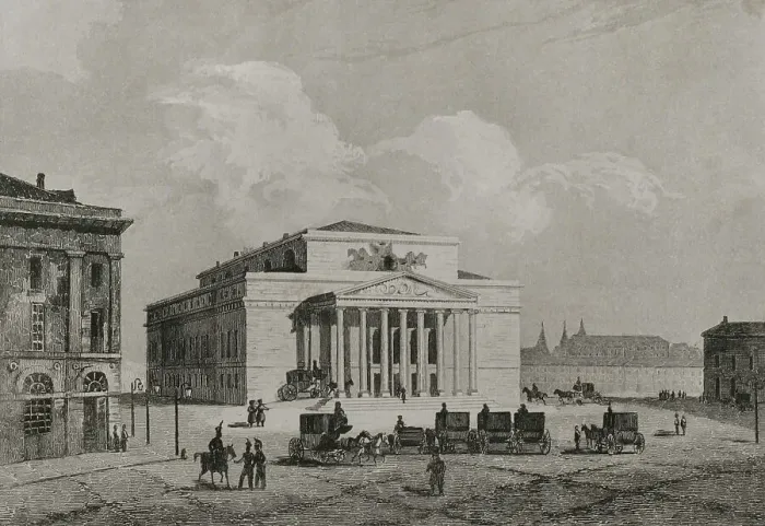 Framed Print : Moscow. View of the Imperial Theatre or Bolshoi Theatre Framed Print : Moscow. View of the Imperial Theatre or Bolshoi Theatre