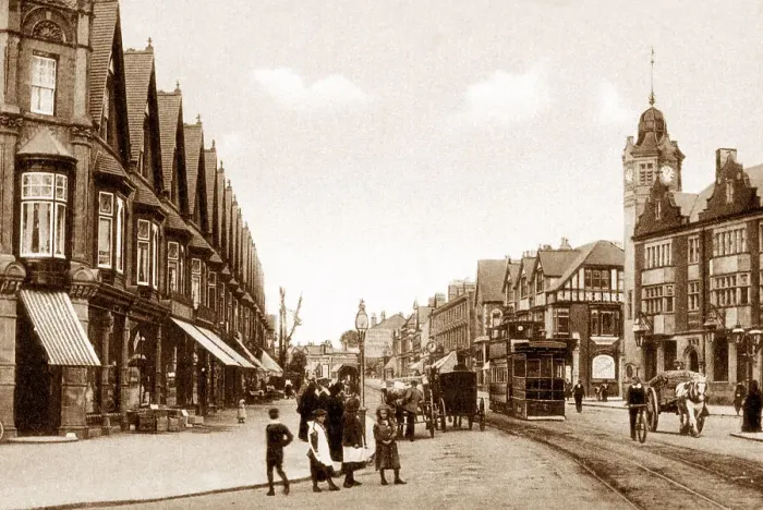Framed Print : Moseley Alcester Road Birmingham early 1900s Framed Print : Moseley Alcester Road Birmingham early 1900s