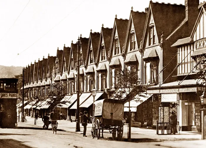 Framed Print : Moseley The Parade Birmingham early 1900s Framed Print : Moseley The Parade Birmingham early 1900s