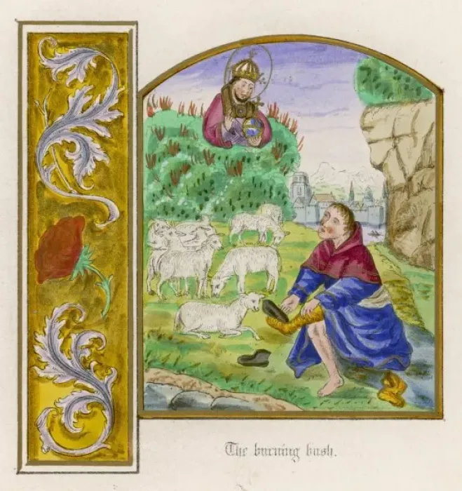 Framed Print : Moses and Burning Bush Framed Print : Moses and Burning Bush