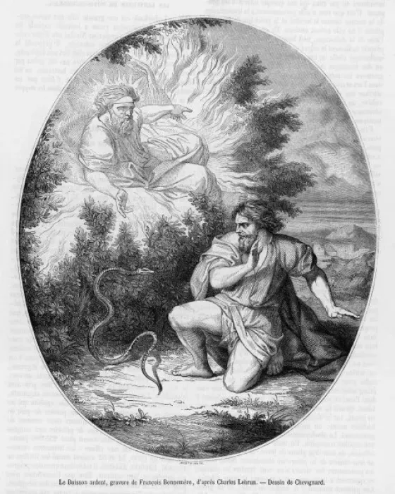 Framed Print : Moses & the Burning Bush Framed Print : Moses & the Burning Bush