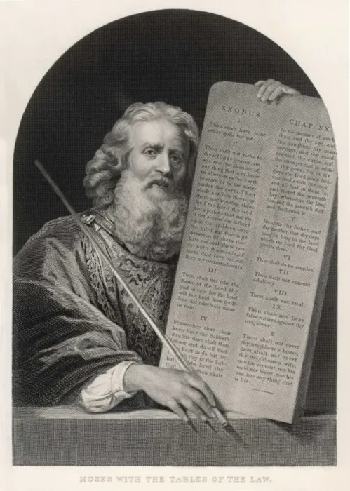 Framed Print : Moses & Commandments Framed Print : Moses & Commandments