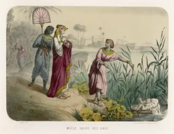 Framed Print : Moses Found - Estampes Framed Print : Moses Found - Estampes