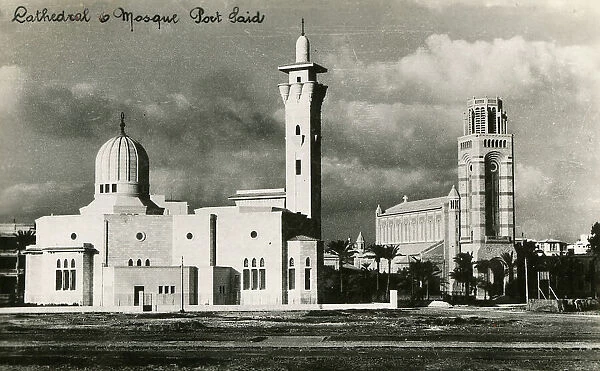 The Mosque and The Cathedral, Port Said, Egypt