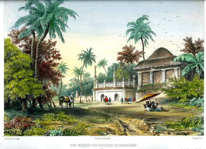 Framed Print : Mosque In Pondichery, India Framed Print : Mosque In Pondichery, India