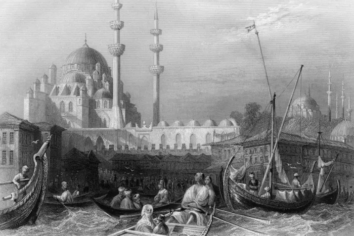 Framed Print : Mosque of the Valide Sultan viewed fom the port, Istanbul Framed Print : Mosque of the Valide Sultan viewed fom the port, Istanbul