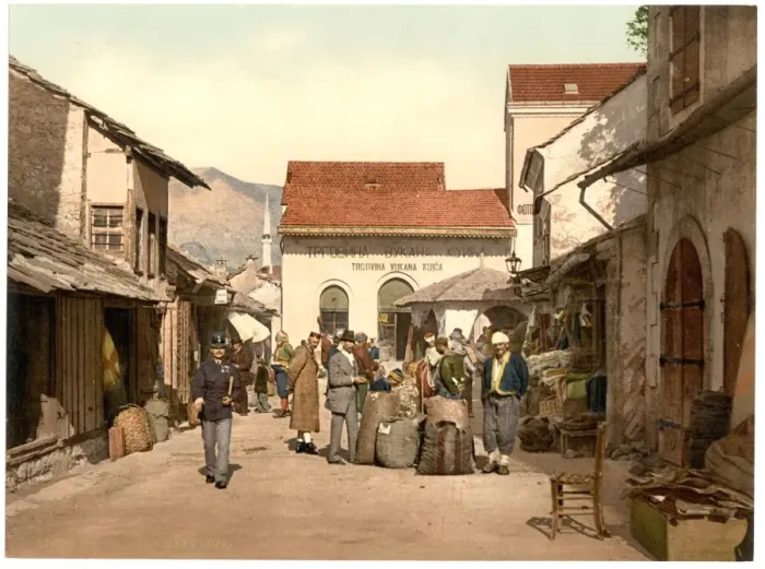 Framed Print : Mostar, Cafe Luft, Herzegowina, Austro-Hungary Framed Print : Mostar, Cafe Luft, Herzegowina, Austro-Hungary