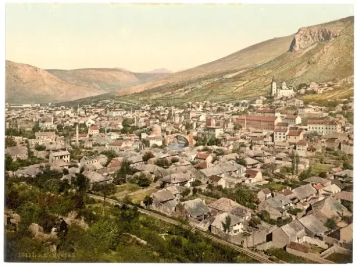 Framed Print : Mostar, general view, Herzegowina, Austro-Hungary Framed Print : Mostar, general view, Herzegowina, Austro-Hungary