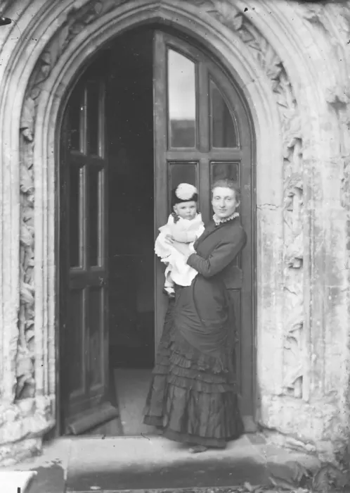 Framed Print : Mother & Child - Doorway Framed Print : Mother & Child - Doorway
