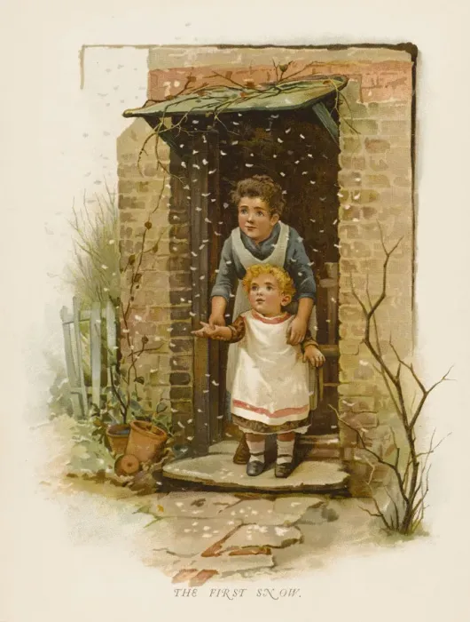 Framed Print : MOTHER / CHILD / FIRST SNOW Framed Print : MOTHER / CHILD / FIRST SNOW