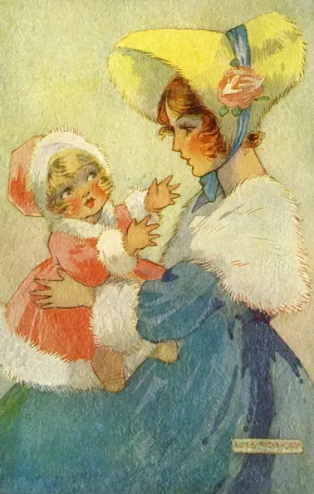 Framed Print : Mother & child at Xmas Framed Print : Mother & child at Xmas