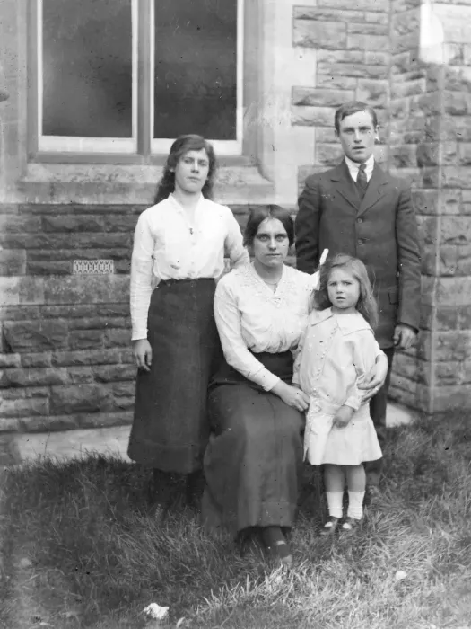 Framed Print : Mother and three children, Mid Wales Framed Print : Mother and three children, Mid Wales