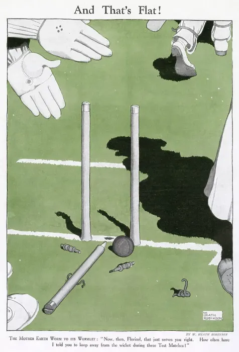 Framed Print : THE MOTHER EARTH WORMTO ITS WORMLET: Now, then, Florizel, that just serves you right. How often have I told you to keep away from the wicket during these Test Matches! Date: 1926 Framed Print : THE MOTHER EARTH WORMTO ITS WORMLET: Now, then, Florizel, that just serves you right. How often have I told you to keep away from the wicket during these Test Matches! Date: 1926