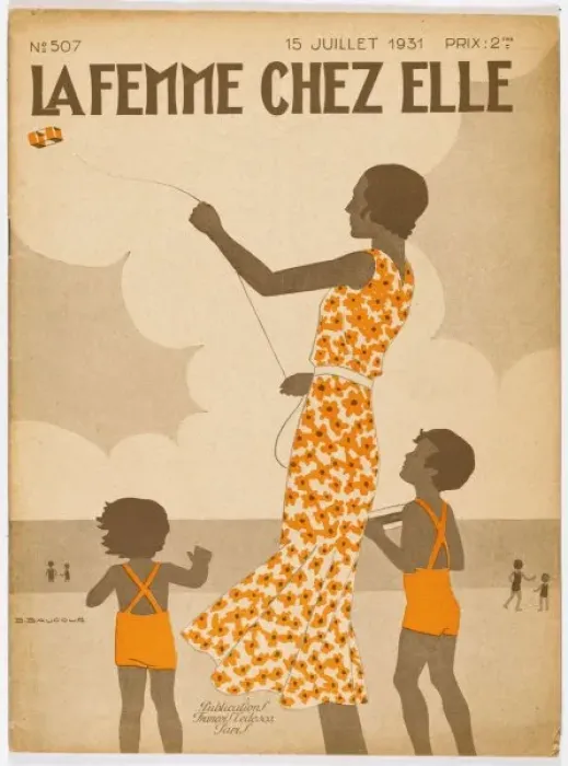 Framed Print : Mother Flies Kite with Children Framed Print : Mother Flies Kite with Children