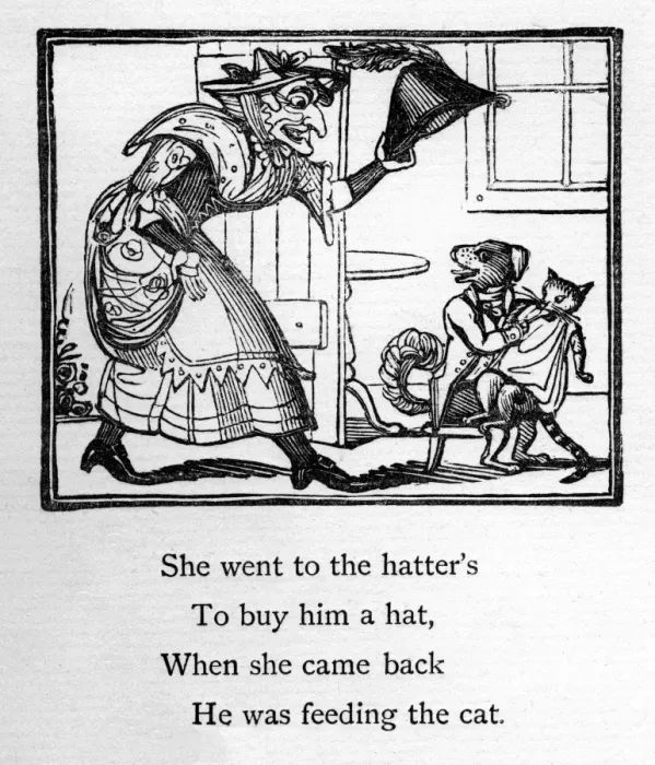 Framed Print : Mother Hubbard nursery rhyme Framed Print : Mother Hubbard nursery rhyme