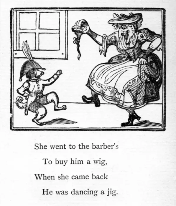 Framed Print : Mother Hubbard nursery rhyme Framed Print : Mother Hubbard nursery rhyme