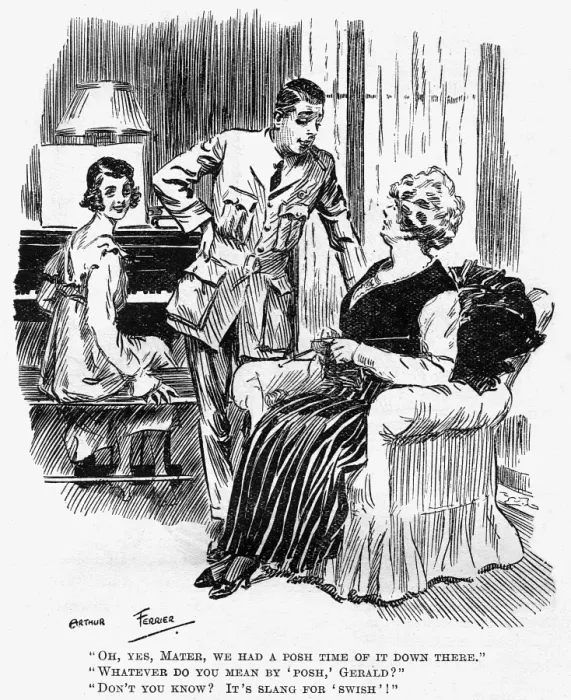 Framed Print : Mother knitting during WW1, cartoon Framed Print : Mother knitting during WW1, cartoon