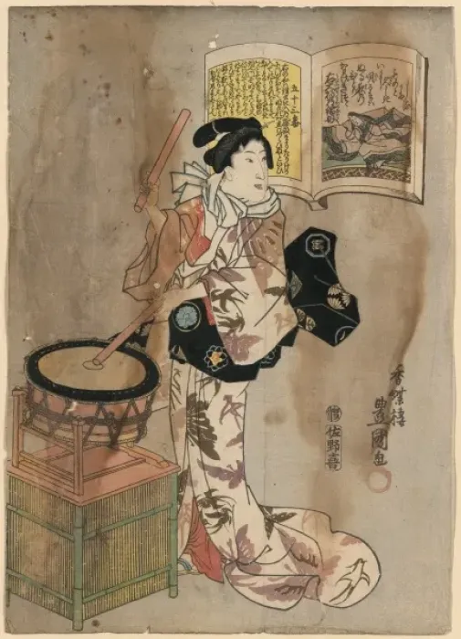 Framed Print : Mother of the minister of the right, Michitsuna Framed Print : Mother of the minister of the right, Michitsuna