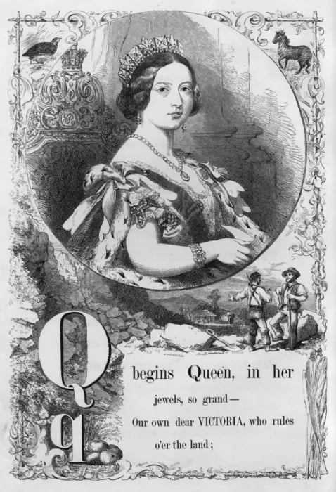 Framed Print : The Mothers Picture Alphabet -- Q Framed Print : The Mothers Picture Alphabet -- Q