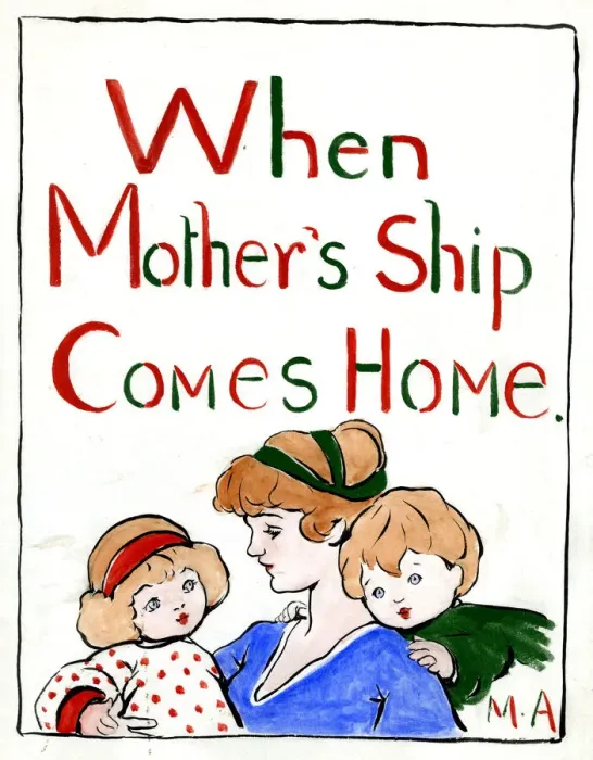 Framed Print : When Mothers Ship Comes Home, by Minnie Asprey Framed Print : When Mothers Ship Comes Home, by Minnie Asprey