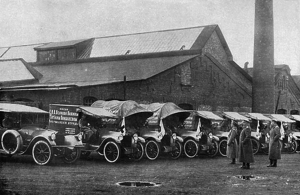 Motor ambulances on the eastern front, Russia, WW1