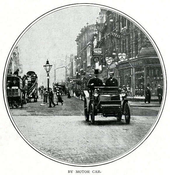 Motor car in a London street 1900