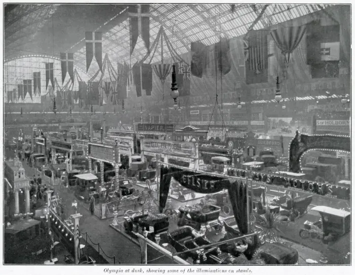 Framed Print : Motor show at Olympia 1905 Framed Print : Motor show at Olympia 1905