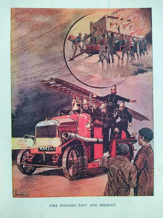 Framed Print : The Motor Picture Book, Fire Engines Past and Present Framed Print : The Motor Picture Book, Fire Engines Past and Present