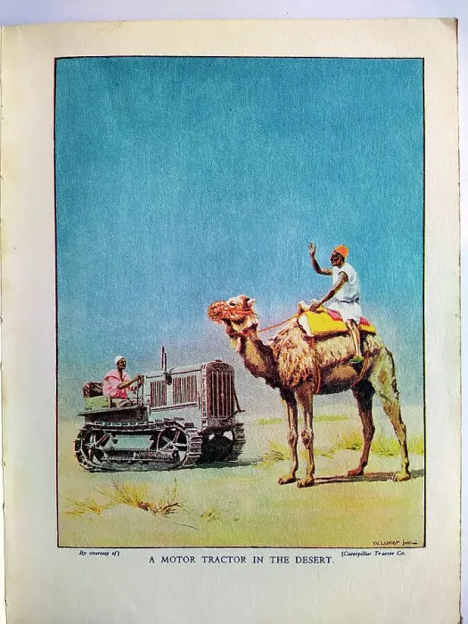 Framed Print : The Motor Picture Book, A Motor Tractor in the Desert Framed Print : The Motor Picture Book, A Motor Tractor in the Desert